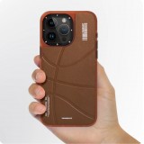 iPhone 15 Pro Case Hülle - Youngkit Passionate Backboard Leather Case mit Magsafe - Schwarz