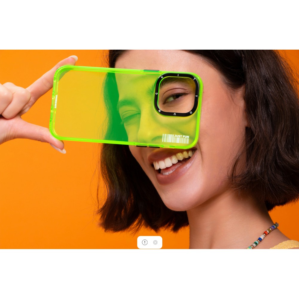 Coque iPhone 15 Pro - Youngkit Transparent Crystal Glossy Case avec Magsafe - Rose