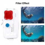 Coque iPhone - Protection étanche PULUZ pour plongée et snorkeling à 40M grade IPX8 universelle iPhone (large) - Blanc