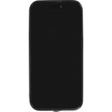 iPhone 15 Case Hülle - Silikon Glossy integriertes LED Licht mit USB-C Anschluss - Crazy Smile - Schwarz