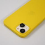 Coque iPhone 15 - Silicone Mat jaune