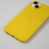 Coque iPhone 15 - Silicone Mat jaune