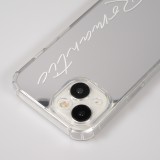 Coque iPhone 15 - Silicone Miroir Romantic - Argent