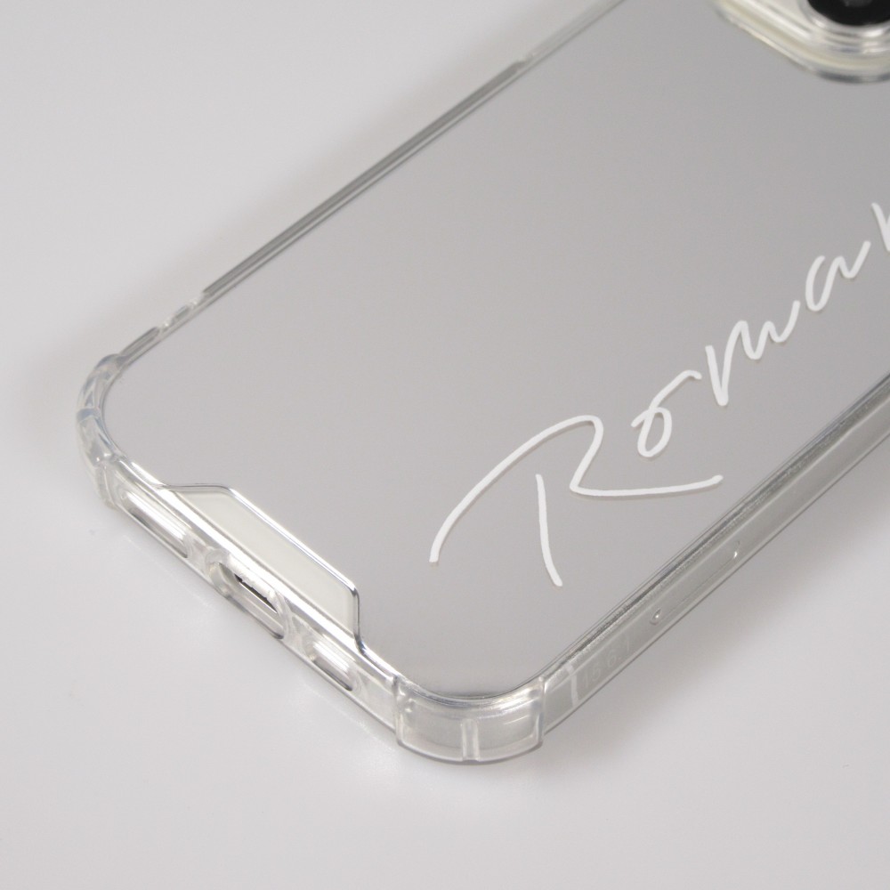 Coque iPhone 15 - Silicone Miroir Romantic - Argent