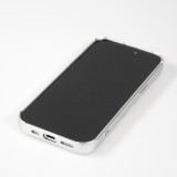 Coque iPhone 15 - Silicone avec forme de vague 3D mat - Argent