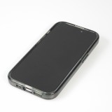 Coque iPhone 15 - Silicone rigide avec dos paillettes et MagSafe - Noir