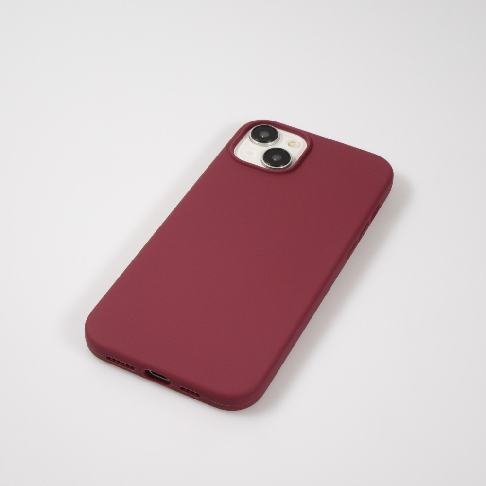 Coque iPhone 15 - Soft Touch - Bordeaux