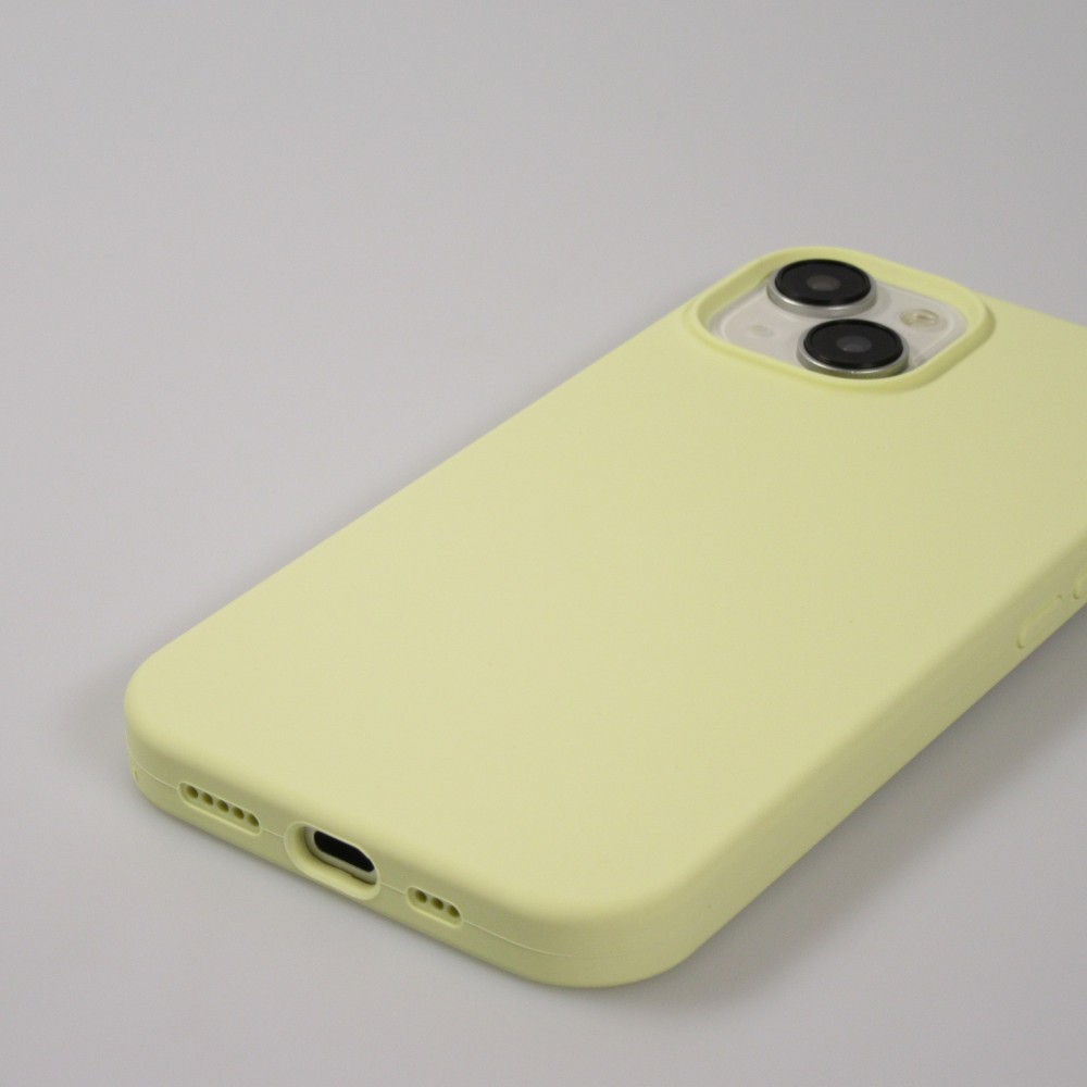 Coque iPhone 15 Plus - Soft Touch - Jaune pastel
