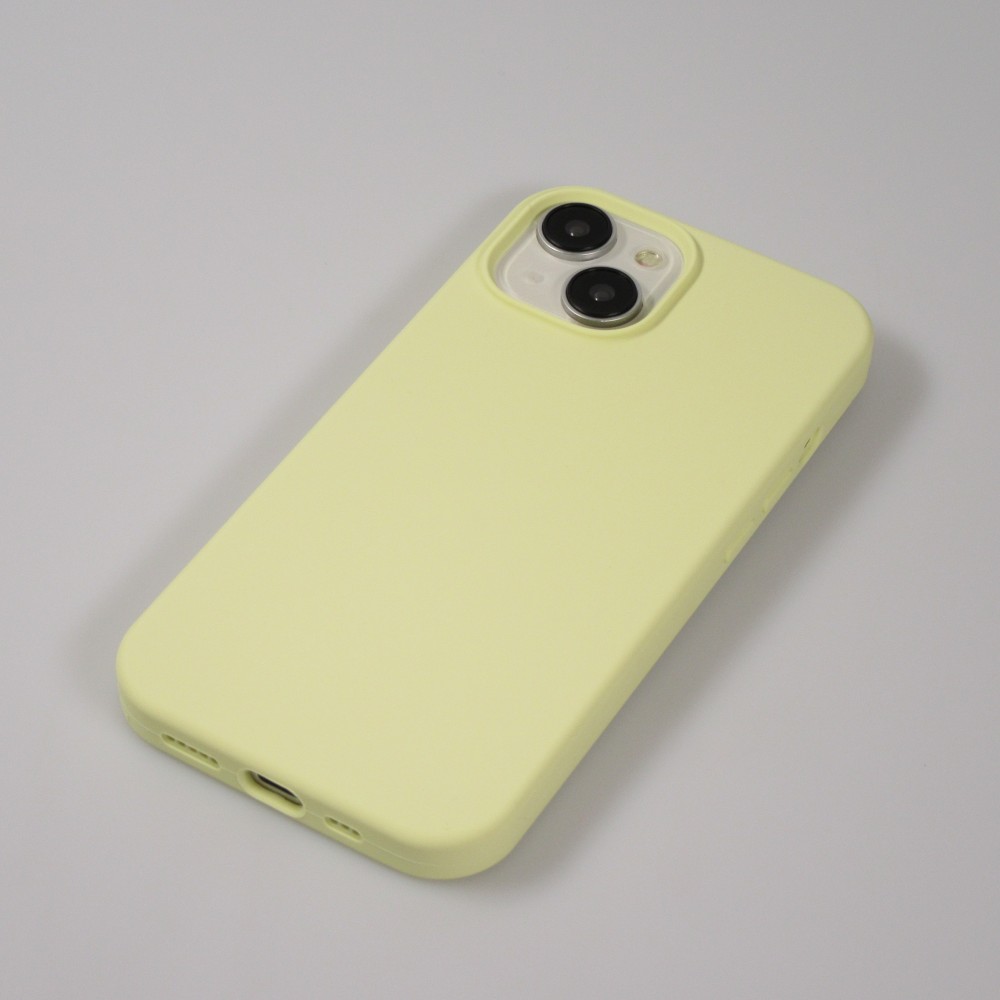 Coque iPhone 15 Plus - Soft Touch - Jaune pastel