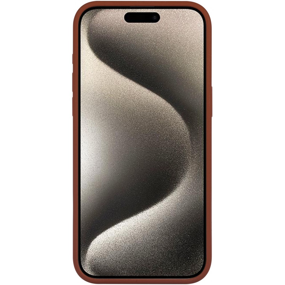 Coque iPhone 15 - Soft Touch - Terracotta