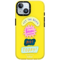 Coque iPhone 15 - Youngkit @LisadotDesign Positive Quotes Case Let the Devil know
