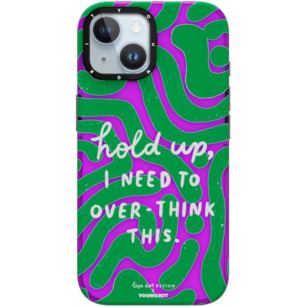 Coque iPhone 15 - Youngkit @LisadotDesign Positive Quotes Case Overthink this