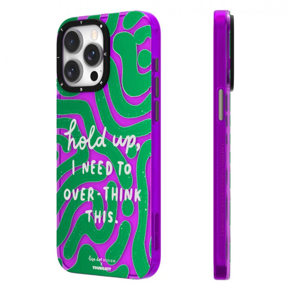 Coque iPhone 15 - Youngkit @LisadotDesign Positive Quotes Case Overthink this