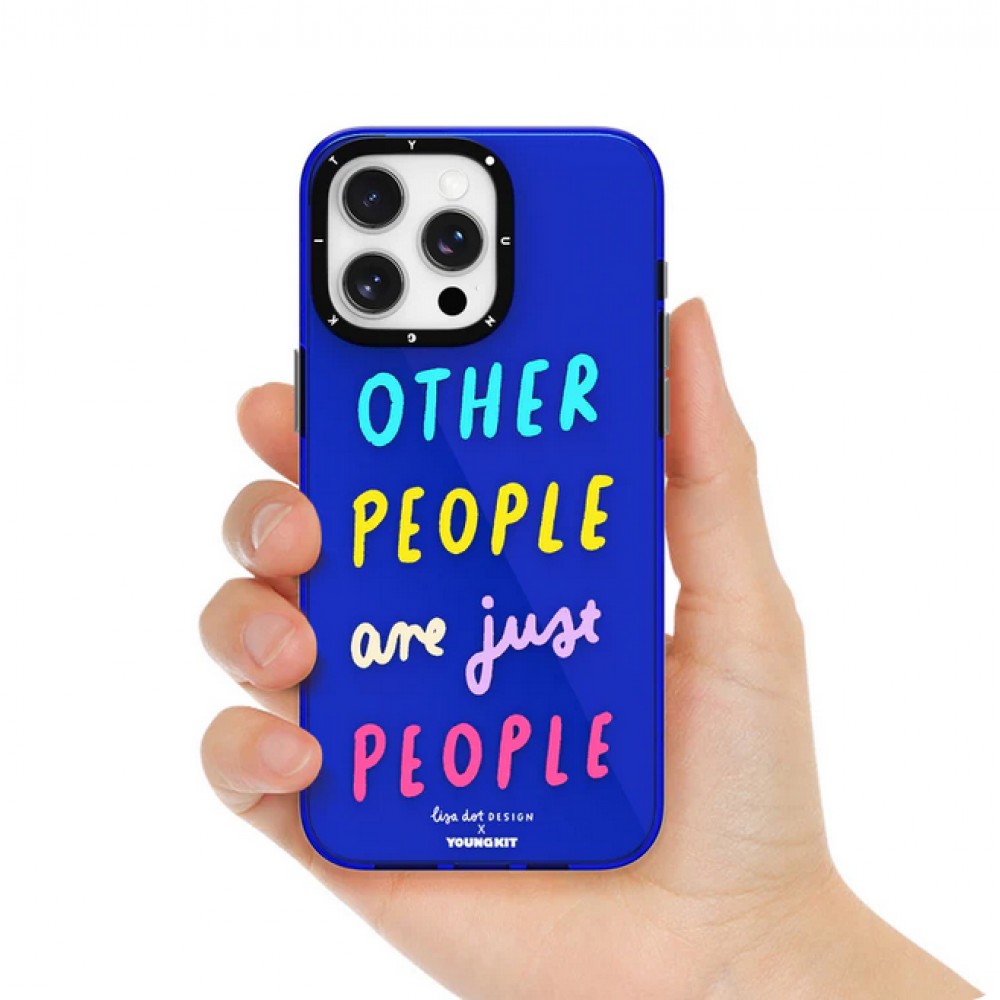 Coque iPhone 15 - Youngkit @LisadotDesign Positive Quotes Case Overthink this