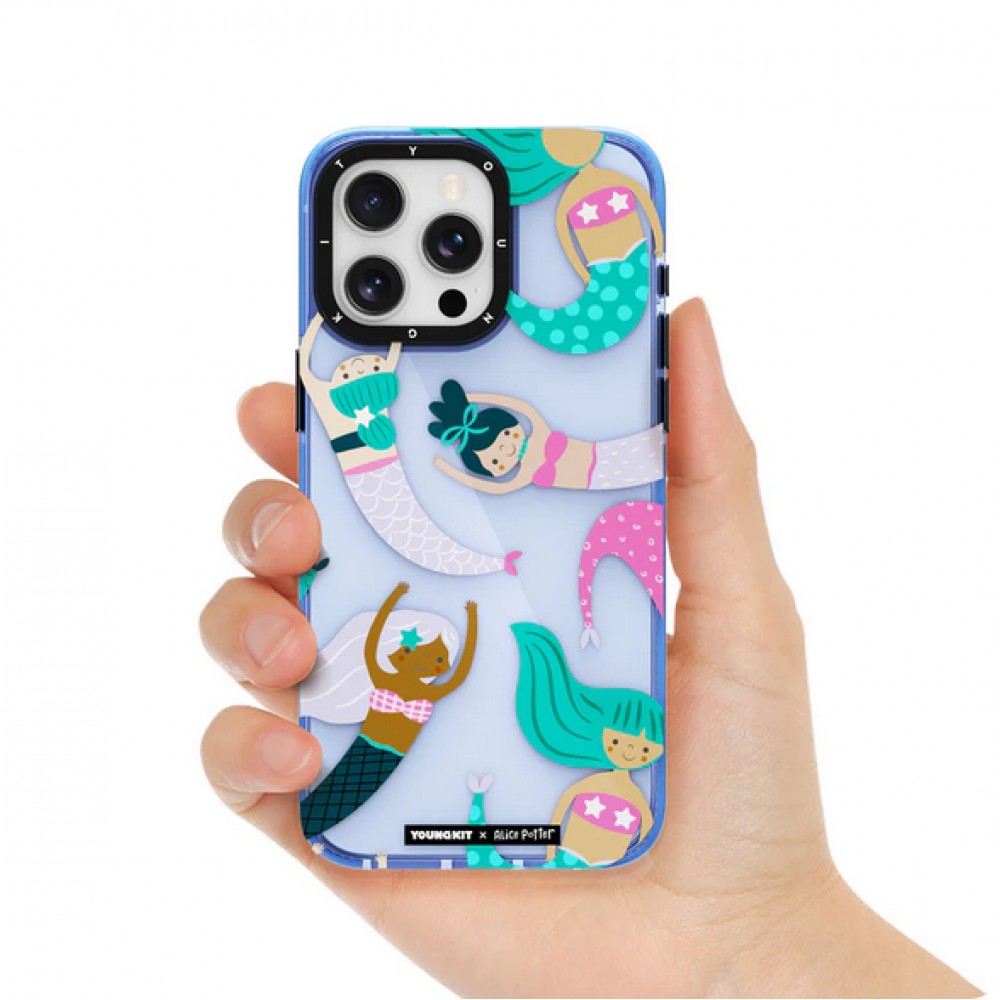 Coque iPhone 15 - Youngkit Artists Joint@Alice Potter Kids Print Case  - Rose