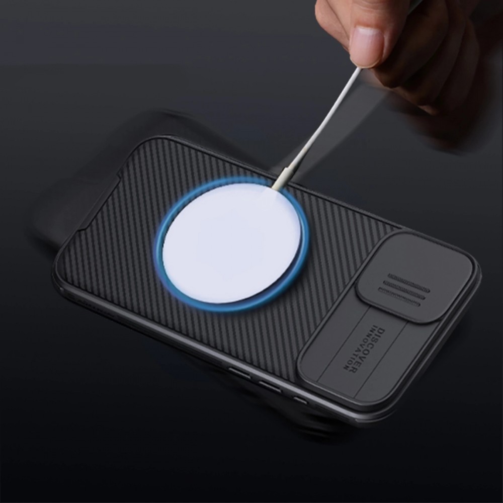 Coque iPhone 16 - Nillkin CamShield Pro Magnetic Case avec MagSafe - Noir