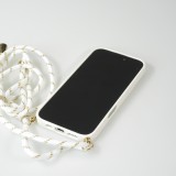iPhone 16 Plus Case Hülle - Bio Eco-Friendly Vegan mit Handykette Necklace - Weiss