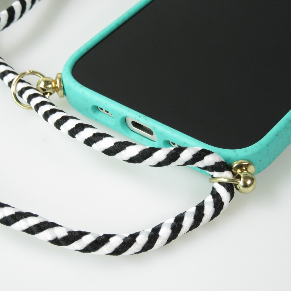 iPhone 16 Plus Case Hülle - Bio Eco-Friendly Vegan mit Handykette Necklace - Türkis