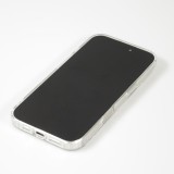 iPhone 16 Plus Case Hülle - Gummi Silikon steif mit MagSafe Frühlings Blumen - Transparent