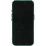 Coque iPhone 16 Plus - Silicone Mat Coeur doré - Turquoise
