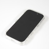Coque iPhone 16 Pro - Couverture en silicone dur transparente avec effet Bulp 3D et coins renforcés - Transparent