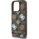 iPhone 16 Pro Case Hülle - Guess Monogramm Peony mit MagSafe - Braun