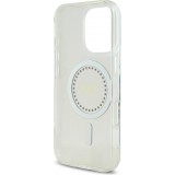iPhone 16 Pro Max Case Hülle - Guess Strass IML MagSafe - Weiss