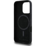Coque iPhone 16 Pro Max - Karl Lagerfeld et Choupette soft touch avec MagSafe - Noir