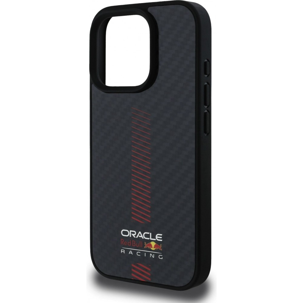 Coque iPhone 16 Pro Max - Red Bull Racing Carbon Powerbar MagSafe - Noir