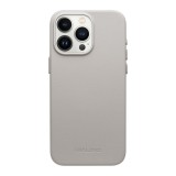 Hülle iPhone 16 Pro - Qialino Echtleder (MagSafe kompatibel) - Grau