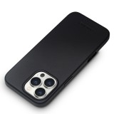Coque iPhone 16 Pro - Qialino cuir véritable (compatible MagSafe) - Noir