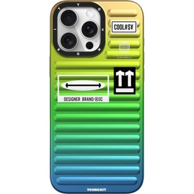 iPhone 16 Pro Case Hülle - Youngkit Glow Luggage-Inspired - Grün