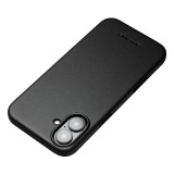 Coque iPhone 16 Plus - Qialino cuir véritable (compatible MagSafe) - Noir