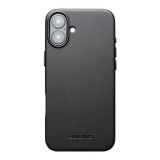 Coque iPhone 16 Plus - Qialino cuir véritable (compatible MagSafe) - Noir