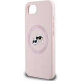 iPhone 16e Case Hülle - Karl Lagerfeld Choupette Silikon Soft Touch mit MagSafe - Rosa