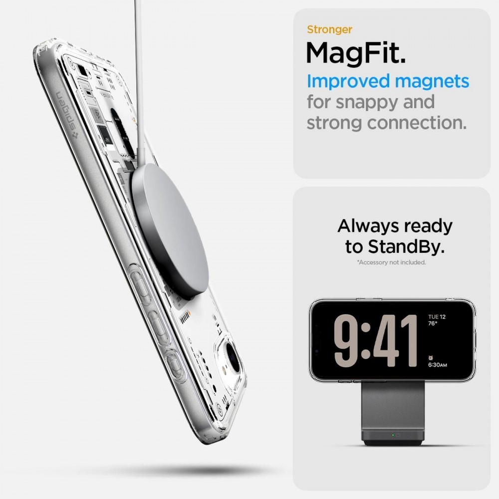 Coque iPhone 16e - Spigen Ultra Hybrid MagSafe Neo One - Transparent