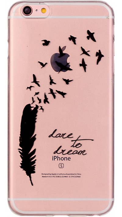 Coque iPhone 7 Plus / 8 Plus - Gel plume dare to dream