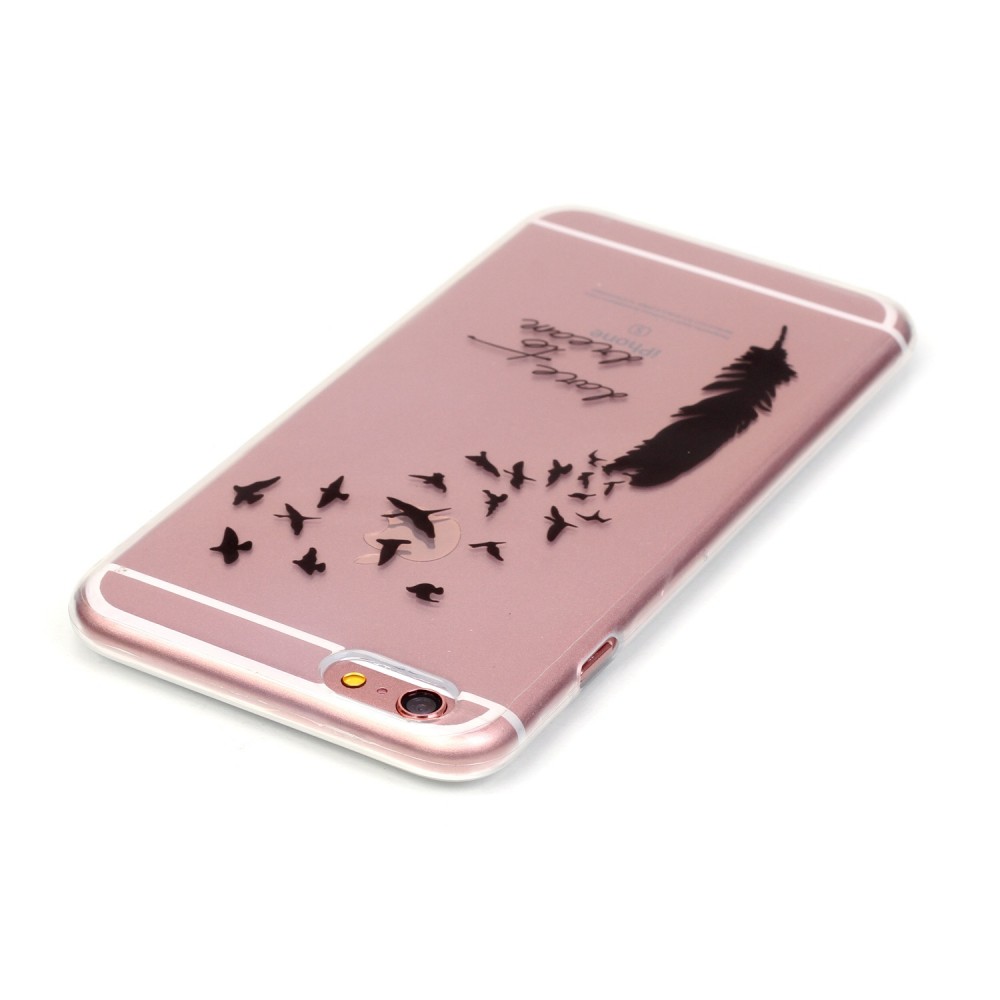 Coque iPhone 6 Plus / 6s Plus - Gel plume dare to dream