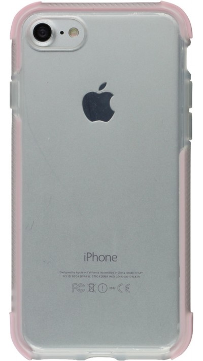 Coque iPhone Xs Max - Bumper Stripes - Rose