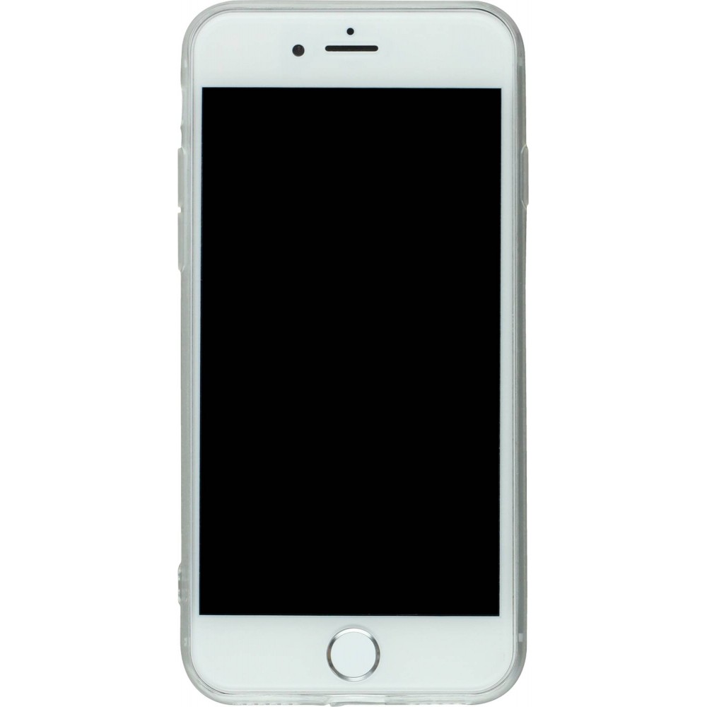 Coque iPhone 16e - Gel petit coeur transparent - Blanc