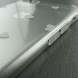 Coque iPhone 16e - Gel petit coeur transparent - Blanc