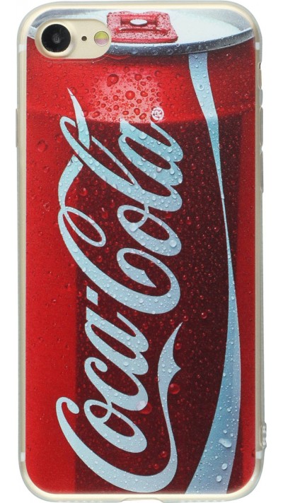 Hülle iPhone 7 / 8 / SE (2020, 2022) - Gummi vintage Coca Cola