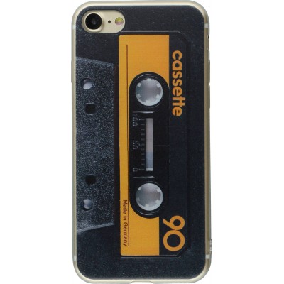 Hülle iPhone 7 / 8 / SE (2020, 2022) - Gummi vintage Kassette 90