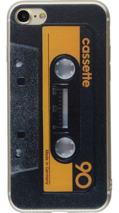 Hülle iPhone 7 / 8 / SE (2020, 2022) - Gummi vintage Kassette 90