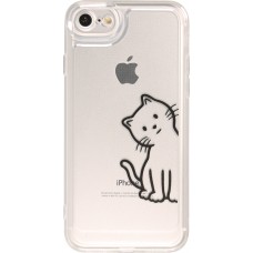 Coque iPhone 7 / 8 / SE (2020, 2022) - Gel silicone transparent petit chat trop mignon