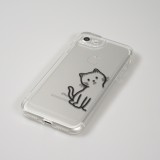 Coque iPhone 7 / 8 / SE (2020, 2022) - Gel silicone transparent petit chat trop mignon