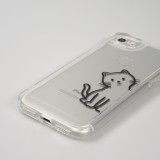 Coque iPhone 7 / 8 / SE (2020, 2022) - Gel silicone transparent petit chat trop mignon