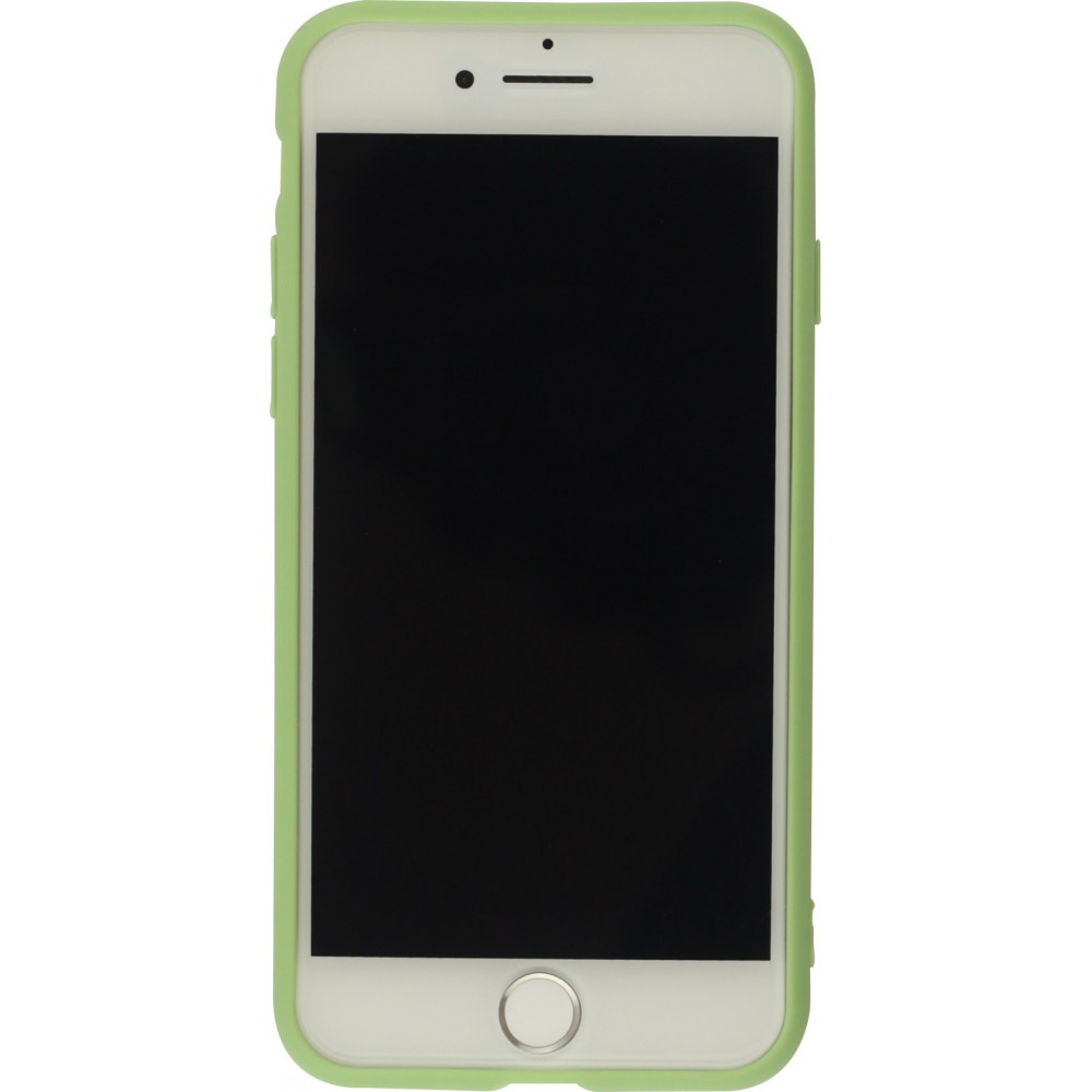 Coque iPhone 7 / 8 / SE (2020, 2022) - Silicone Mat Coeur vert clair