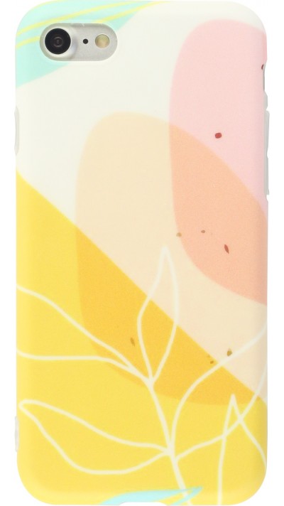 Coque iPhone 7 / 8 / SE (2020, 2022) - Abstract Art jaune