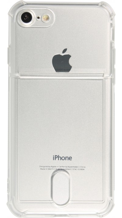Coque iPhone 7 / 8 / SE (2020, 2022) - Gel Bumper Porte-carte - Transparent